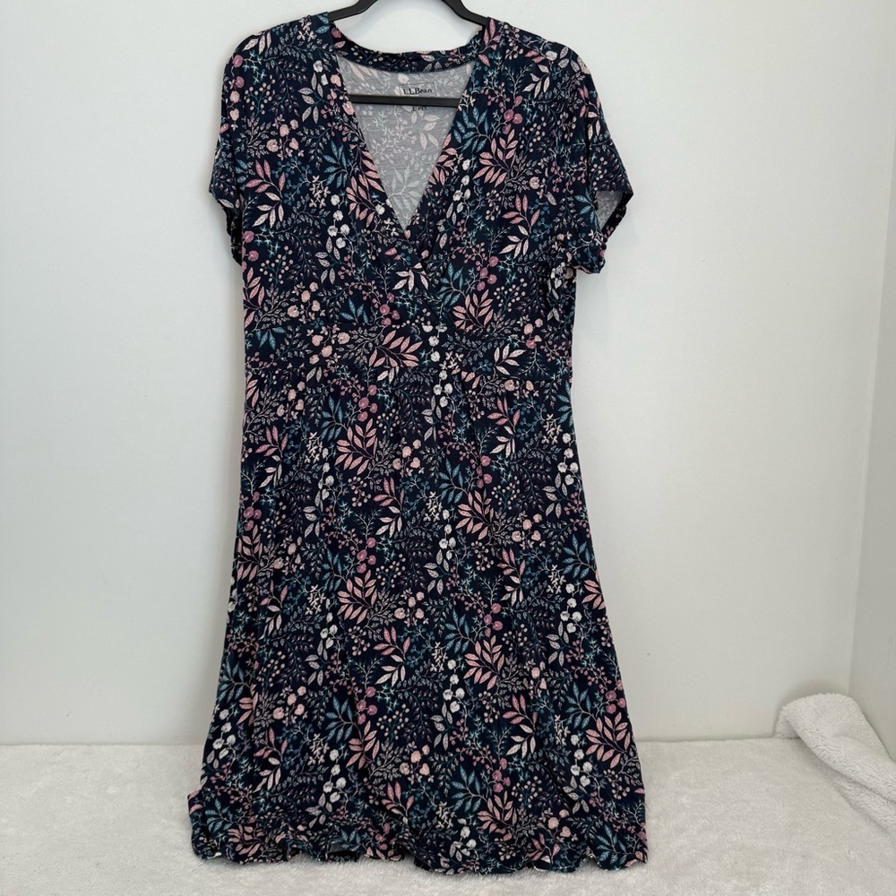 L.L.Bean Women's Summer Knit Dress size L pet